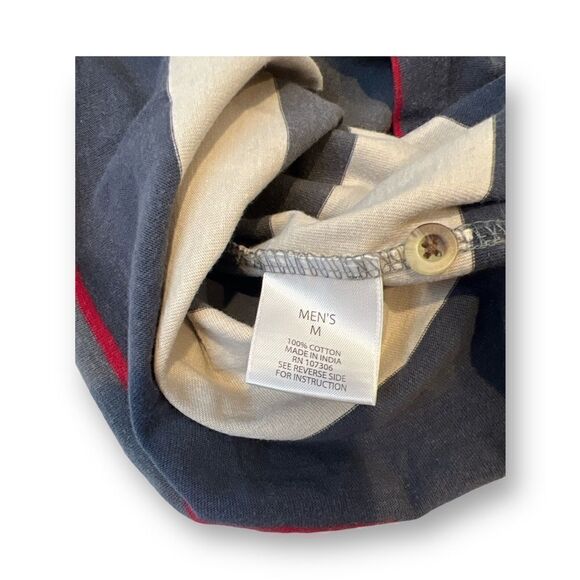 Alpine Design Mens Striped Polo Top Size Medium - Picture 5 of 5